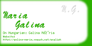 maria galina business card